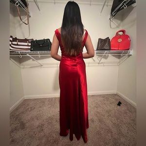 Red Satin Dress